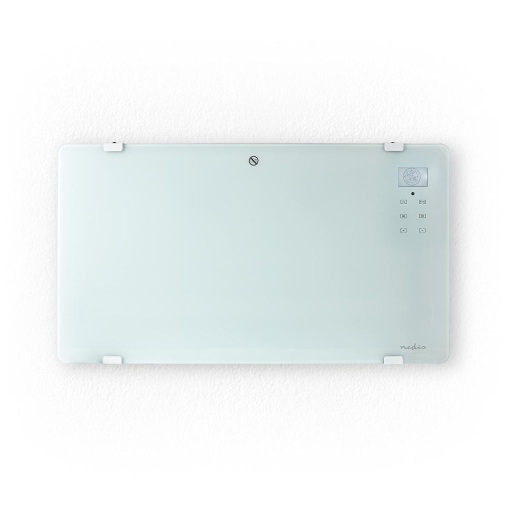Nedis WiFiHtPL20FWT Smart Convecteur Smart Convecteur avec Wi-Fi Thermostat Glass Front Pannel 2000 W White