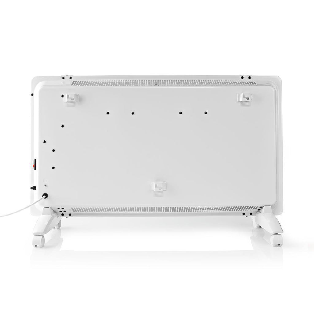 Nedis WiFiHtPL20FWT Smart Convecteur Smart Convecteur avec Wi-Fi Thermostat Glass Front Pannel 2000 W White