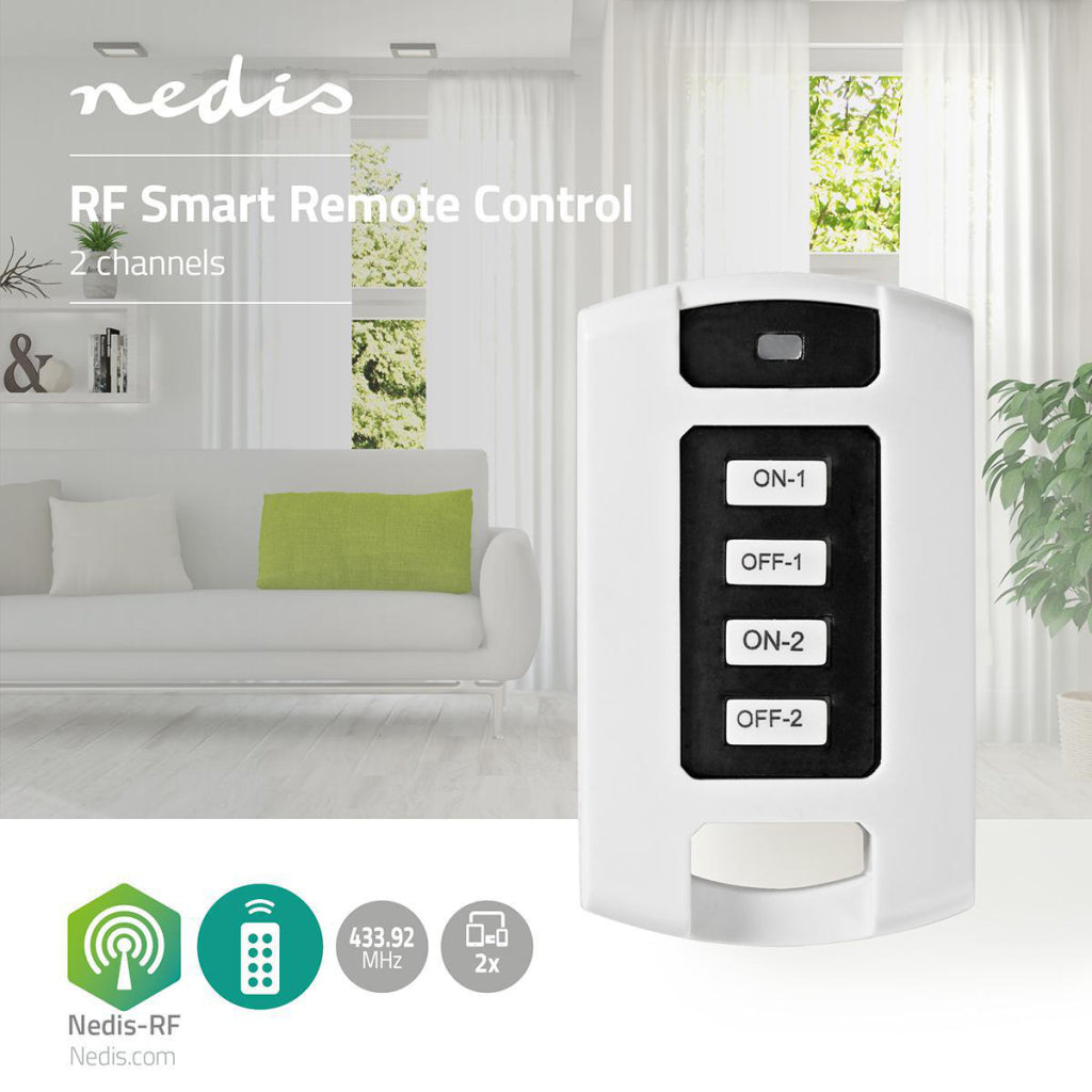 Nedis RFRC220WT RF Remote contrôle 2 canaux