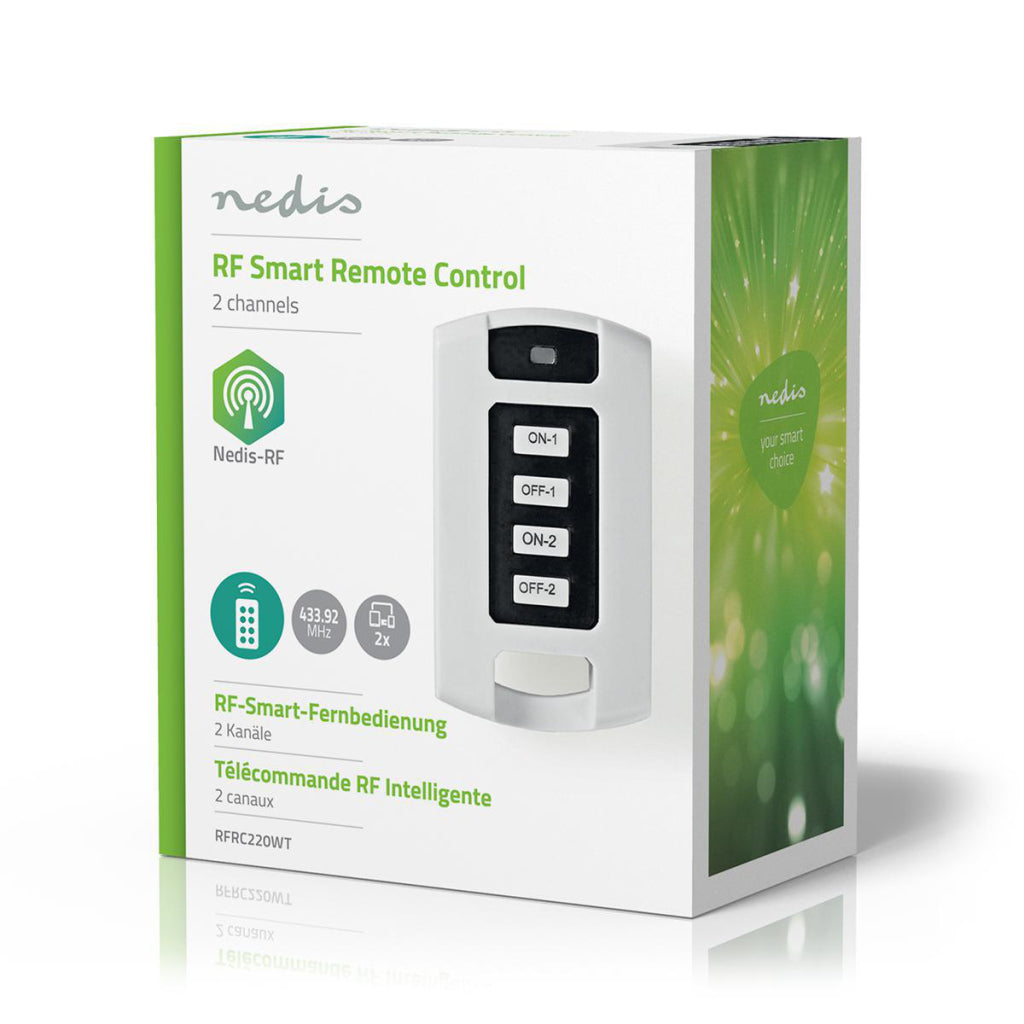 Nedis RFRC220WT RF Remote contrôle 2 canaux