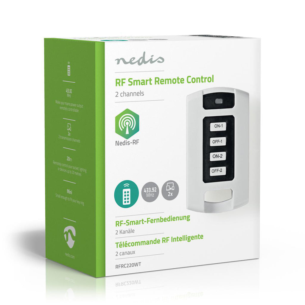 Nedis RFRC220WT RF Remote contrôle 2 canaux