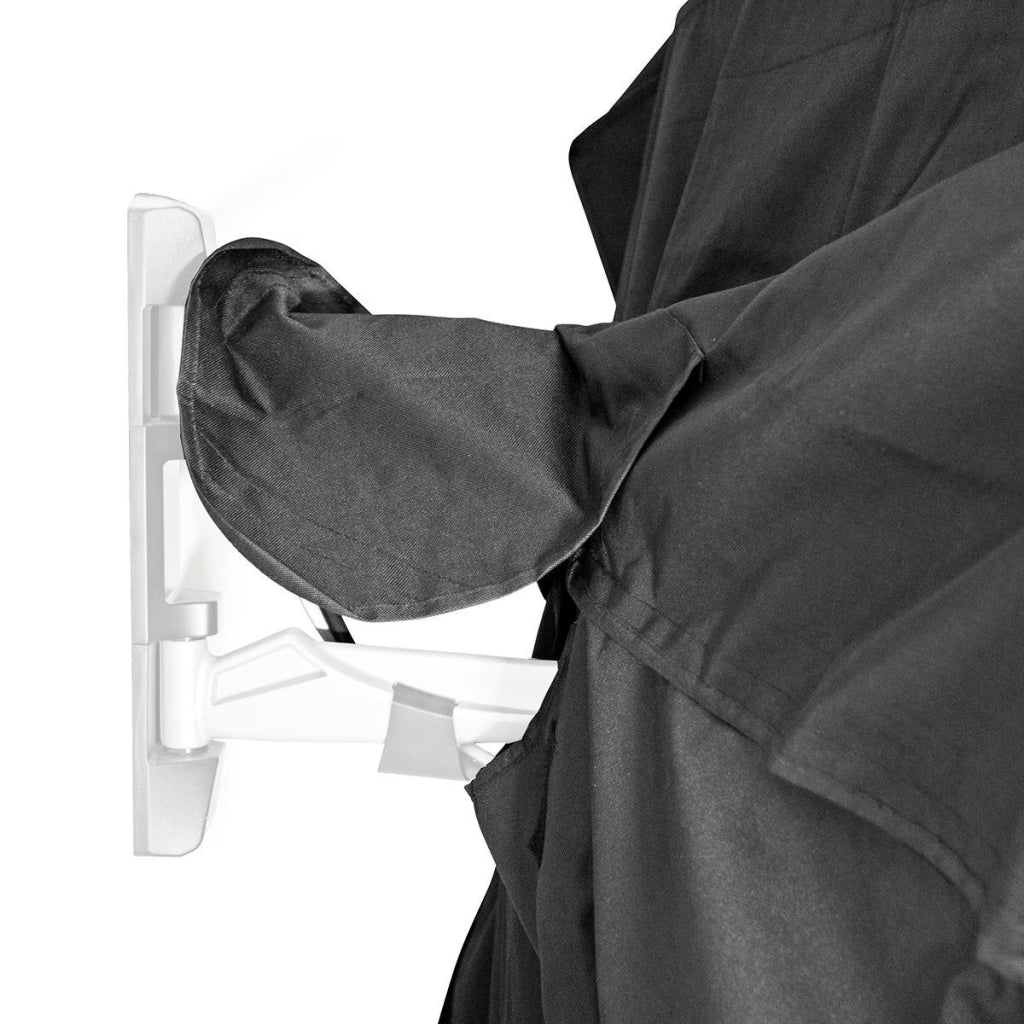 NEDIS TVOC5052BK Couverture de protection télévisée pour l'extérieur 50 52 Excellente qualité de tissu oxford compartiment séparé pour la télécommande noire