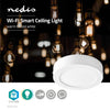 Nedis WiFilaw10wt Wi-Fi Plafond Lampe Round Diamètre 17 cm Chauffle à frais blanc 800 lm 12 W Slim Design aluminium