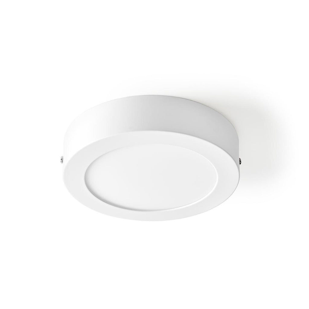 Nedis WiFilaw10wt Wi-Fi Plafond Lampe Round Diamètre 17 cm Chauffle à frais blanc 800 lm 12 W Slim Design aluminium