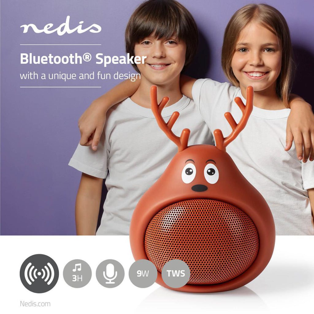 Nedis SPBT4110BN Animaticks Bluetooth haut-parleur 3 heures Temps de jeu Hands - Calling Rudy Rudy Rendeer