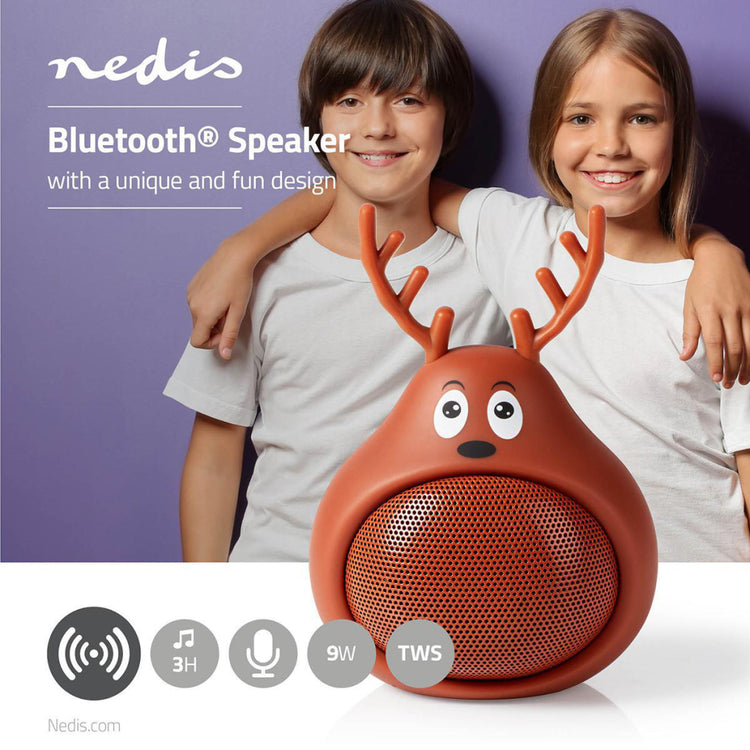 Nedis SPBT4110BN Animaticks Bluetooth haut-parleur 3 heures Temps de jeu Hands - Calling Rudy Rudy Rendeer