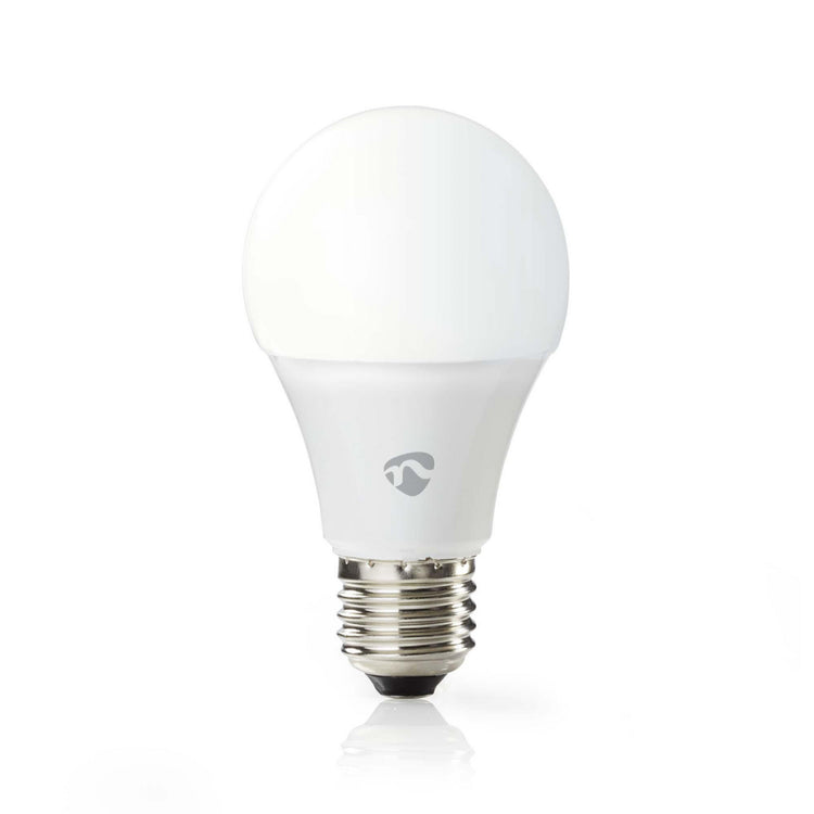 Nedis WIFILW12WTE27 SmartLife LED Bulbe Wi-Fi E27 800 LM 9 W WHITE CLASSE DE 2700 K CLASSE D'ÉNERGIE: A + Android; Diamètre iOS: 60 mm A60