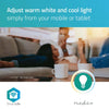 Nedis WIFILW12WTE27 SmartLife LED Bulbe Wi-Fi E27 800 LM 9 W WHITE CLASSE DE 2700 K CLASSE D'ÉNERGIE: A + Android; Diamètre iOS: 60 mm A60