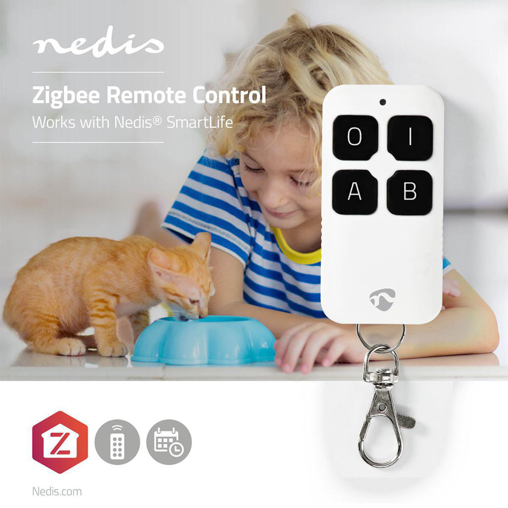 NEDIS ZBRC10WT Remote Control Zigbee 4 boutons, y compris la batterie blanc
