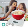 Nedis kasc610wt kitchen échelle en verre numérique plastique blanc