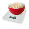 Nedis kasc610wt kitchen échelle en verre numérique plastique blanc