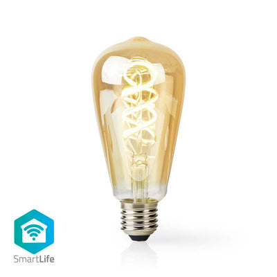NEDIS WIFILRT10ST64 SMARTLIFE LED FILAment lampe Wi-Fi E27 360 LM 4,9 W chaude à frais blanc 1800 6500 K Trade Android en verre; iOS ST64