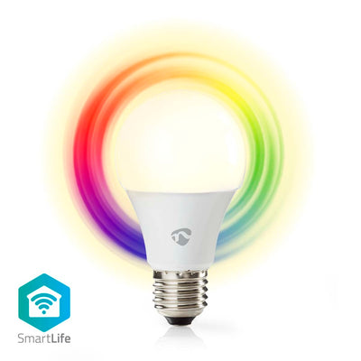 Nedis WiFilrc10e27 SmartLife Multicolour Lamp Wi-Fi E27 806 LM 9 W RGB CHAUD TO COLAD WHITE Android Trade; poire iOS