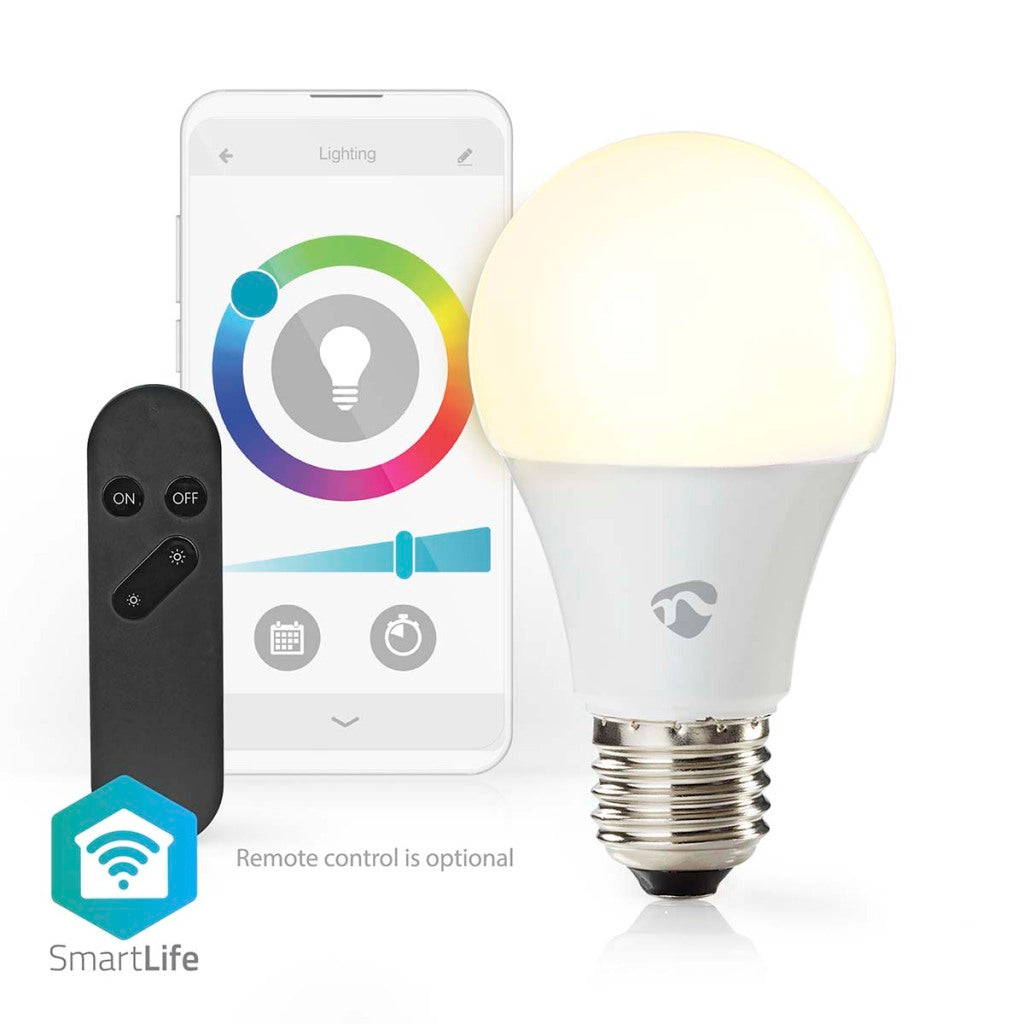 Nedis WiFilrc10e27 SmartLife Multicolour Lamp Wi-Fi E27 806 LM 9 W RGB CHAUD TO COLAD WHITE Android Trade; poire iOS