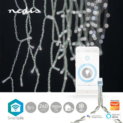 Nedis WiFilXC03W250 SmartLife LED DED GEL glacé Gel Wi-Fi Cool White 240 LED # 039; S 5,00 m Trade Android; ios