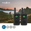 Nedis wltk0610bk walkie talkie set 2 combinés jusqu'à 6 canaux de fréquence: 8 vox à 3 heures de sortie du casque 2 casques noirs