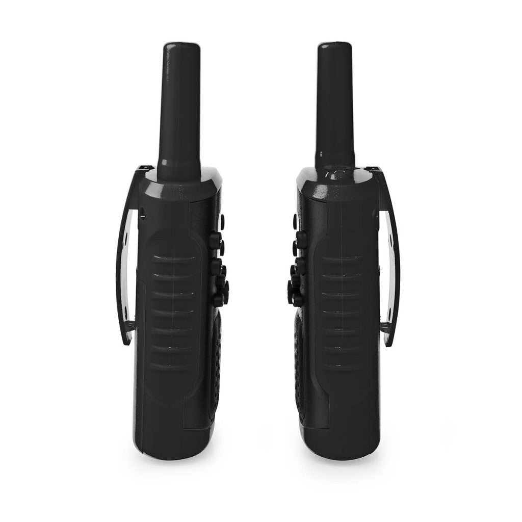 Nedis wltk0610bk walkie talkie set 2 combinés jusqu'à 6 canaux de fréquence: 8 vox à 3 heures de sortie du casque 2 casques noirs