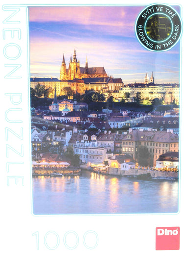 Dinotoys Dino Puzzle - Glow in the Dark Castle Prague - 1000 pièces