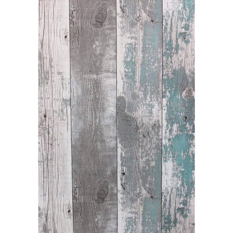 NOORDWAND NOORDWAND Fond d'écran Topchic Wood Planches Gris foncé et bleu