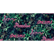 North Wall Noordwand Fond d'écran bonne lettre néon avec plantes vert et rose - afbeelding 2