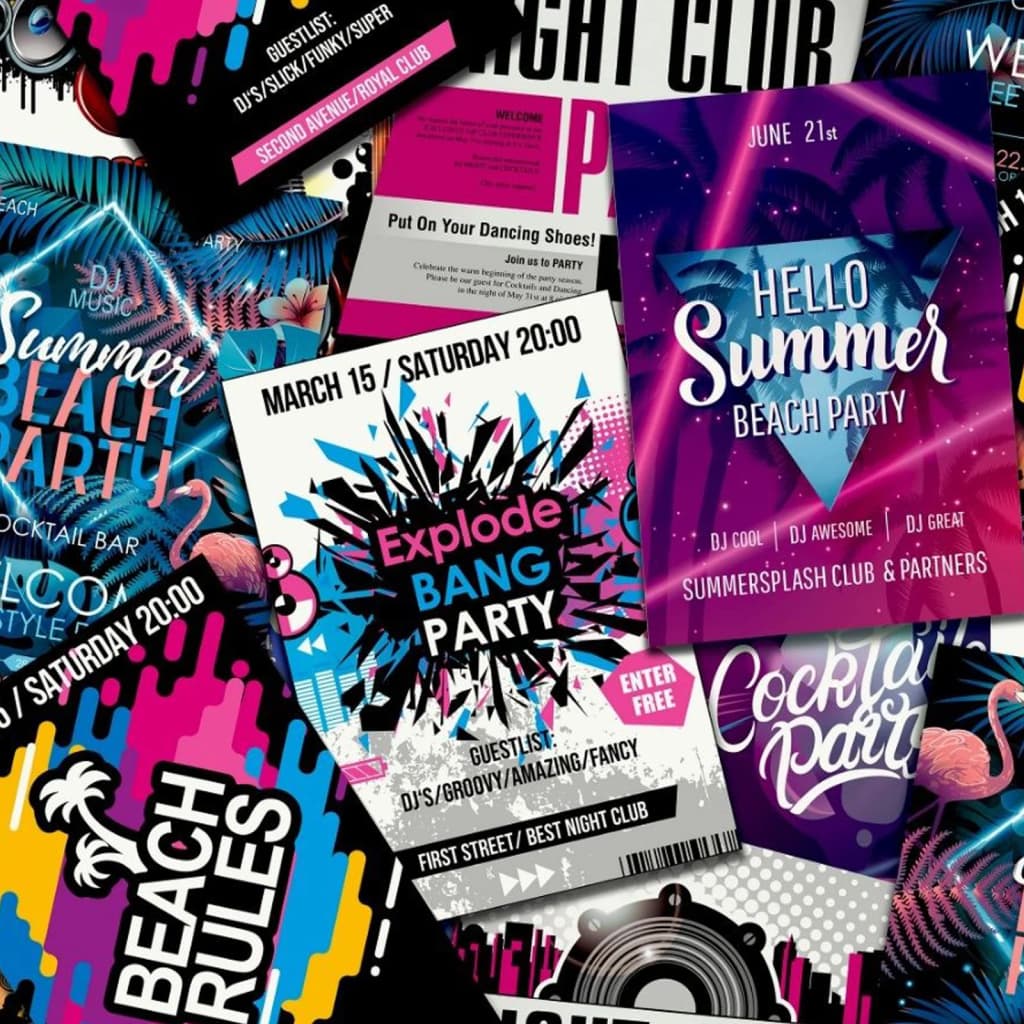 North Wall Noordwand Fond d'écran Good Vibes Club Affiches violet et rose