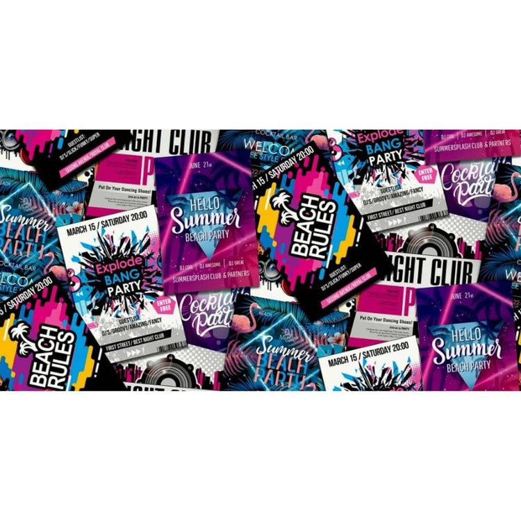 North Wall Noordwand Fond d'écran Good Vibes Club Affiches violet et rose