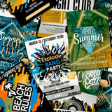 NOORDWAND NOORDWAND Fond d'écran Good Vibes Club Affiches Groen en Oranje - afbeelding 2
