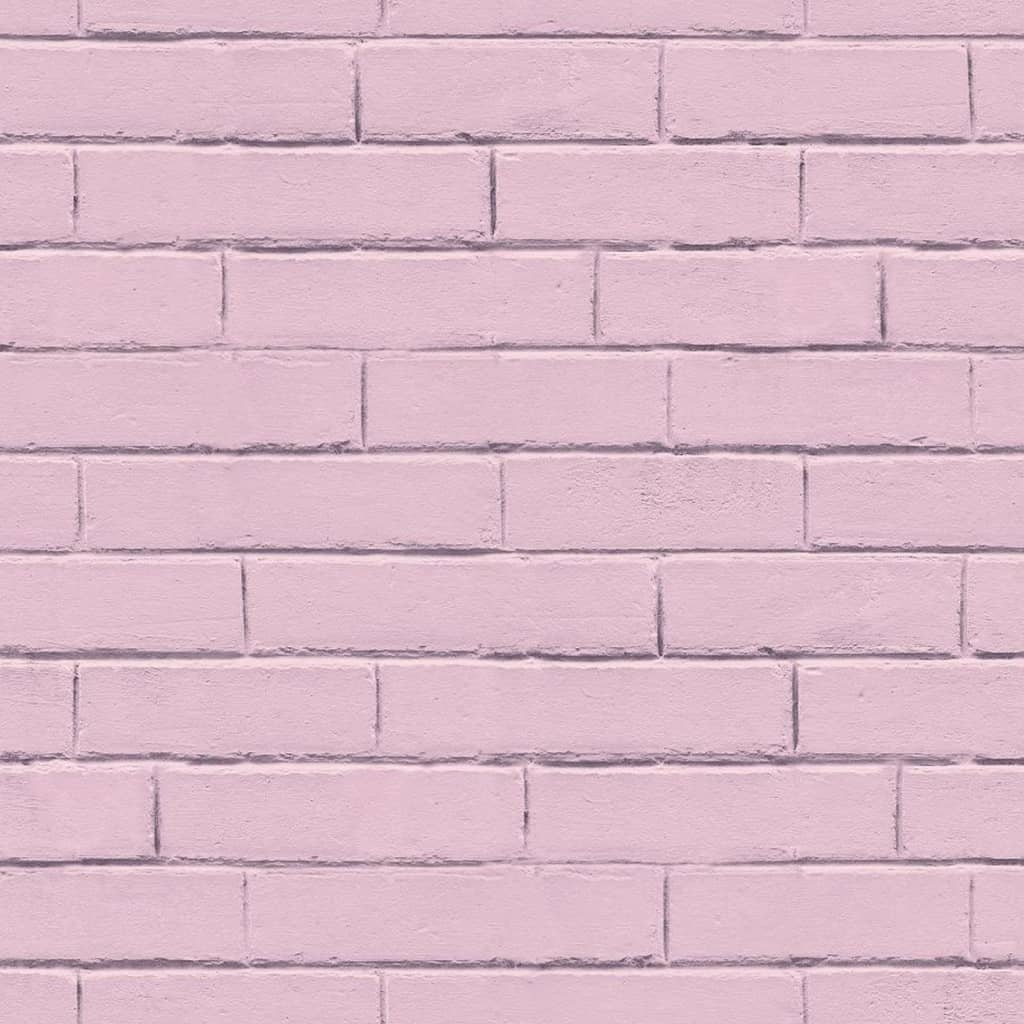 NOORDWAND NOORDWAND Fond d'écran Bonnes vibrations Pink Brick Wall