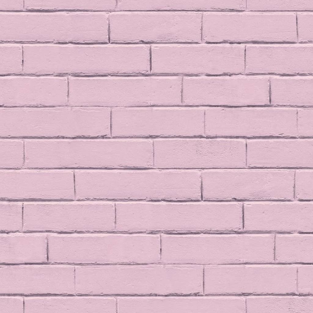 NOORDWAND NOORDWAND Fond d'écran Bonnes vibrations Pink Brick Wall