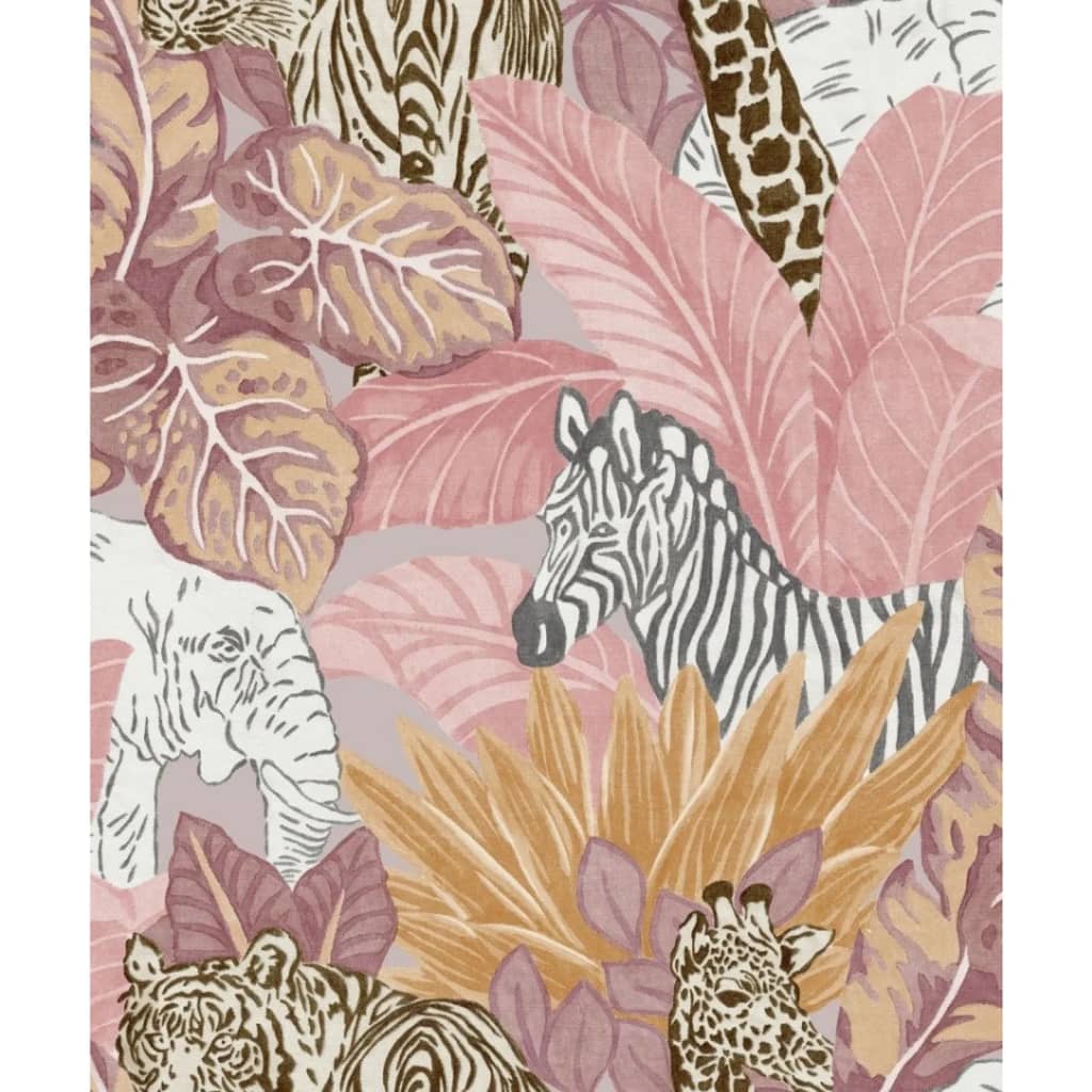 NOORDWAND NOORDWAND Fond d'écran Bons vibrations Animaux rose et orange