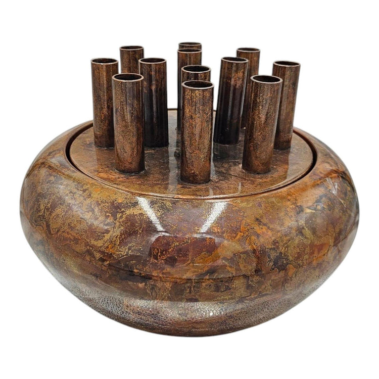 Vase tube à fleurs atmosphère Mansion cuivre écarlate ø28xh24cm