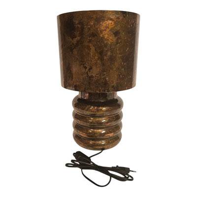 Lampe de table ambiance Mansion evi cuivre 25,5x25,5x43cm