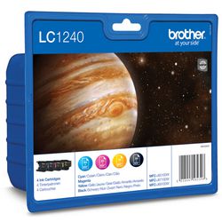 Cartouche d'encre brother lc1240valbp noire et 3 couleurs