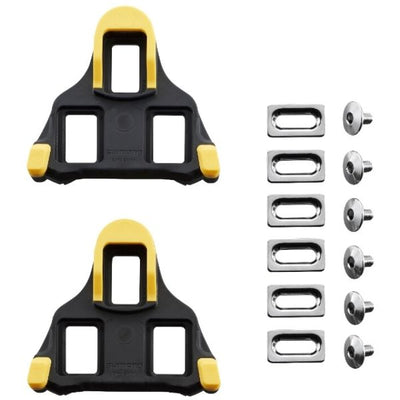 Cales Shimano SM-SH12 SPD-SL avec dégagement de 6 degrés - jaune