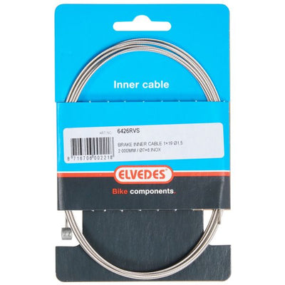 Elvedes Rem Binnenkabel 2 000 mm 1 × 19 fil inoxydable en acier Ø1,5 mm avec un diable T Ø7 × 6 mm