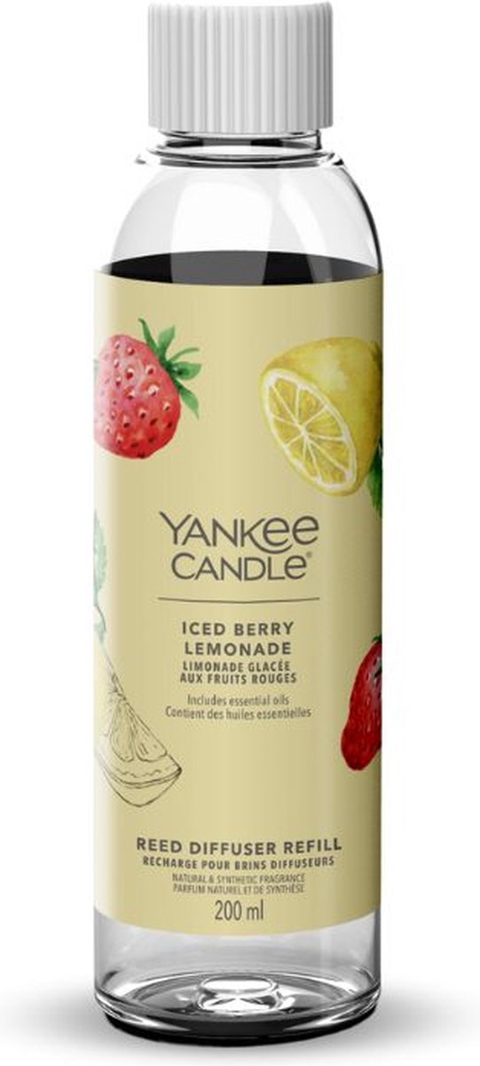 Bougie Yankee - recharge pour bâtonnets parfumés 200 ml - limonade glacée aux baies