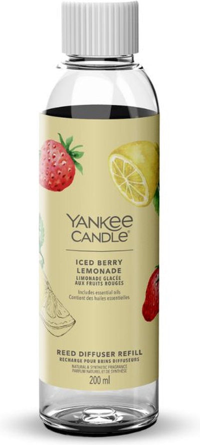 Bougie Yankee - recharge pour bâtonnets parfumés 200 ml - limonade glacée aux baies
