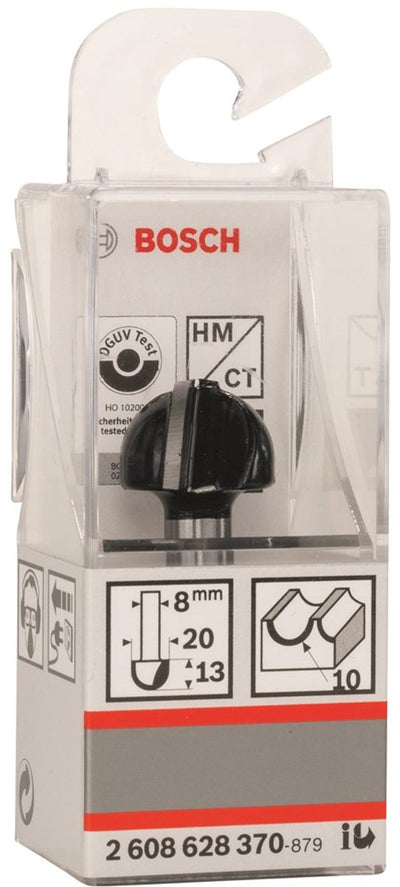 Bosch - fraises profilées demi-rondes 8 mm, r1 10 mm, d 20 mm, l 12,7 mm, g 46 mm