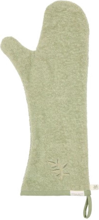Gant de toilette long Little Dutch - vert - essentiels - feuilles de bleuet