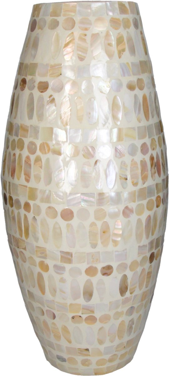 Vase collection Hd capiz ivoire 20x20x45cm