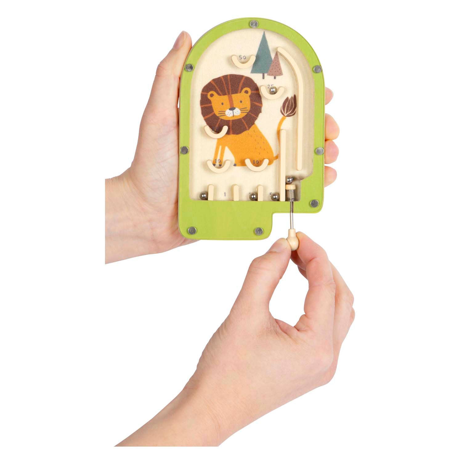 Petit pied en bois mini lion gibier de flipper