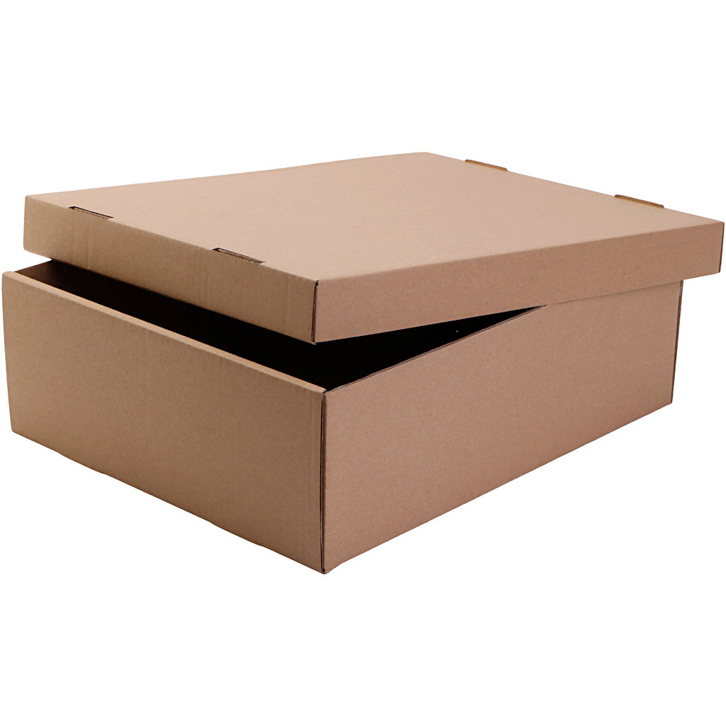 Creativ Company School Box Karton avec couvercle brun