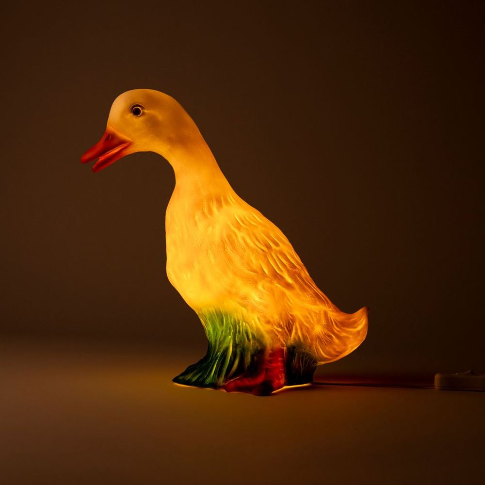 Lampe Egmont canard debout blanc 29 cm.