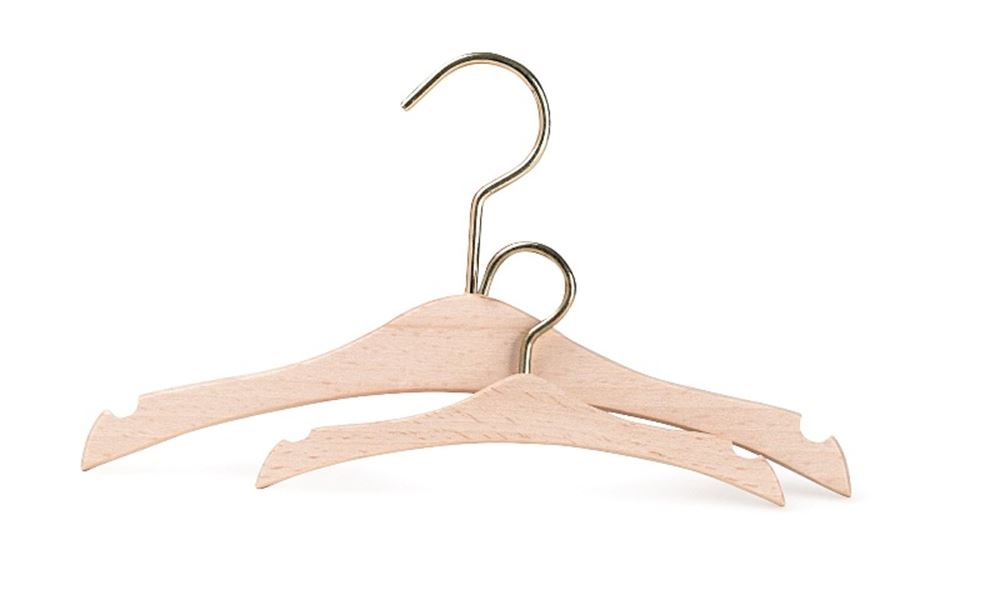 Ensemble de cintres en bois 18 cm (6 pcs)