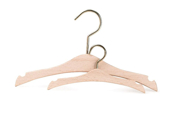 Ensemble de cintres en bois 18 cm (6 pcs)