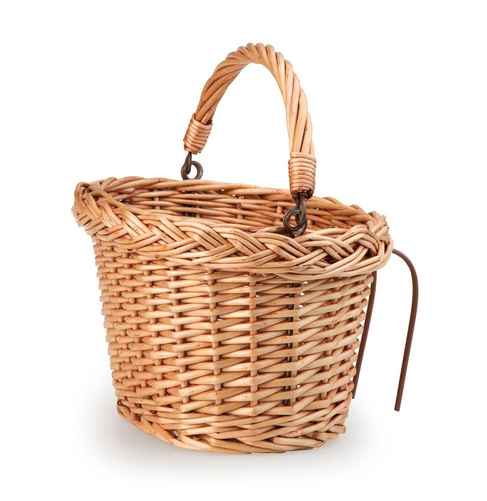 Panier à vélo tressé Egmont. 28x20x15 cm