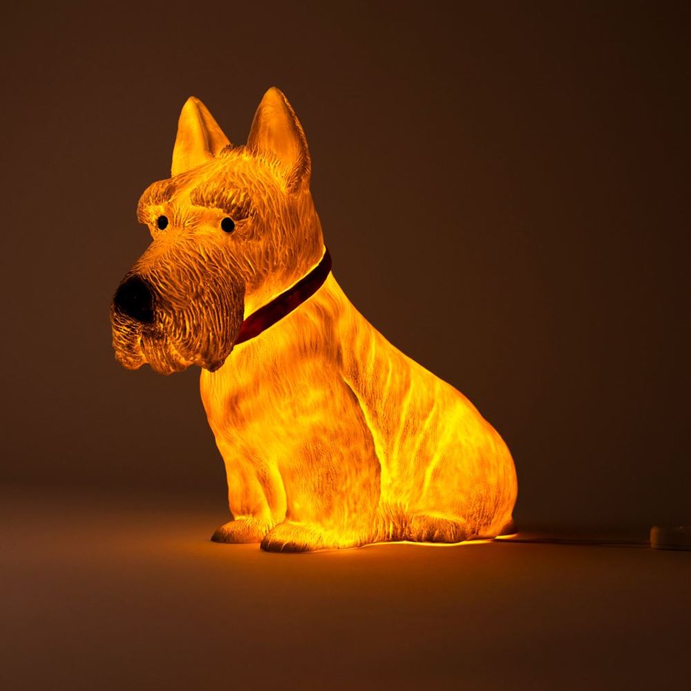 Lampe Egmont chien Scotty. 34x39cm.