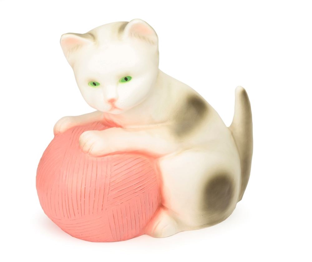 Lampe Egmont chat avec pelote de laine. rose.