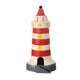 Lampe phare d'Egmont rouge-blanc. 17x35cm