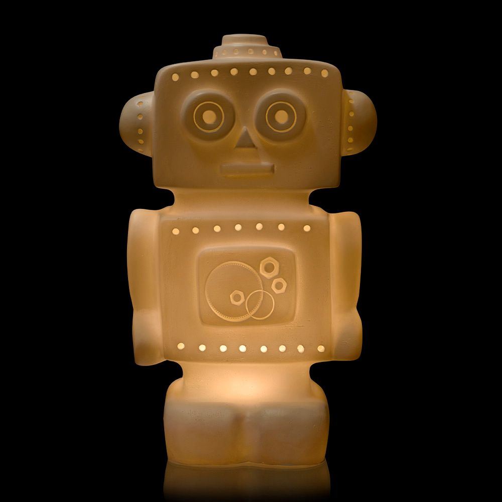 Lampe robot Egmont blanche. 33x18x10cm